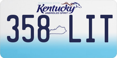 KY license plate 358LIT