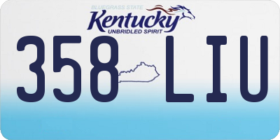KY license plate 358LIU