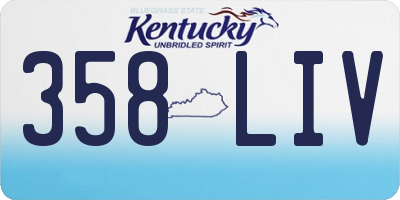 KY license plate 358LIV