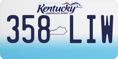 KY license plate 358LIW