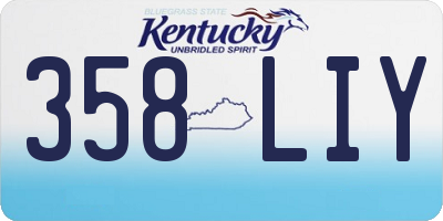 KY license plate 358LIY