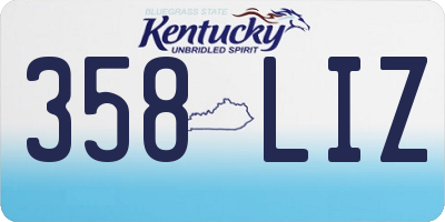 KY license plate 358LIZ