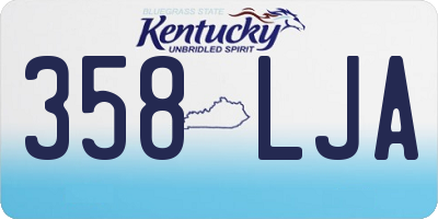 KY license plate 358LJA
