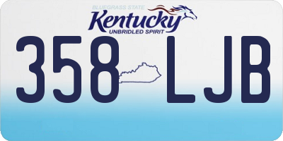 KY license plate 358LJB