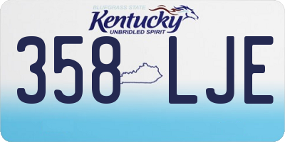 KY license plate 358LJE