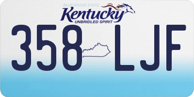 KY license plate 358LJF