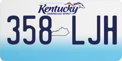 KY license plate 358LJH