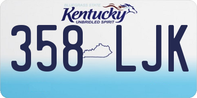 KY license plate 358LJK