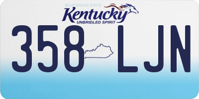 KY license plate 358LJN