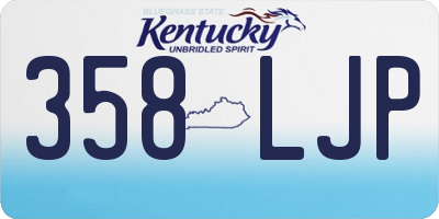 KY license plate 358LJP