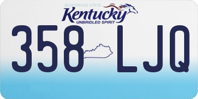 KY license plate 358LJQ