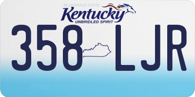 KY license plate 358LJR