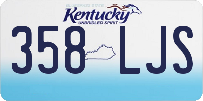 KY license plate 358LJS