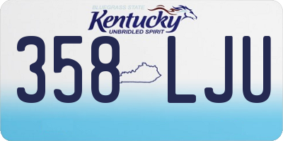 KY license plate 358LJU