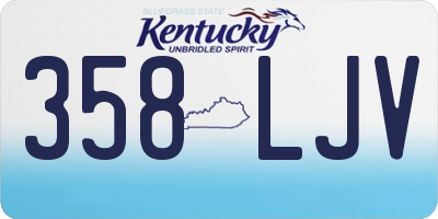 KY license plate 358LJV