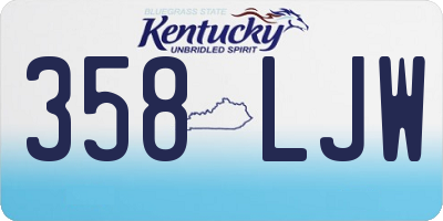 KY license plate 358LJW