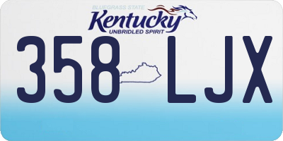 KY license plate 358LJX