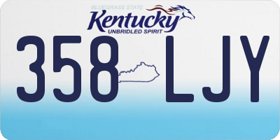 KY license plate 358LJY