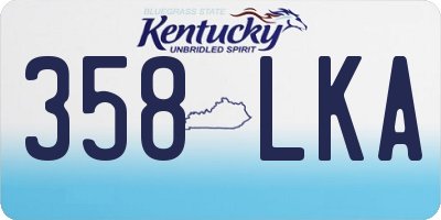 KY license plate 358LKA