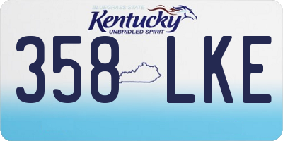 KY license plate 358LKE