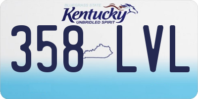 KY license plate 358LVL