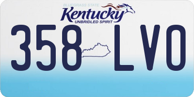 KY license plate 358LVO