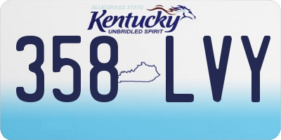 KY license plate 358LVY
