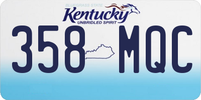 KY license plate 358MQC