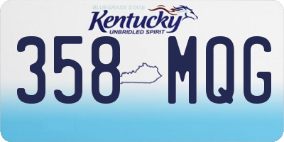 KY license plate 358MQG