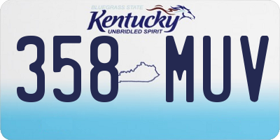 KY license plate 358MUV