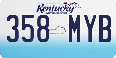 KY license plate 358MYB