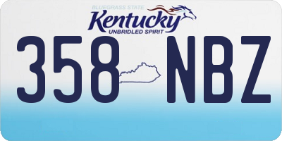 KY license plate 358NBZ