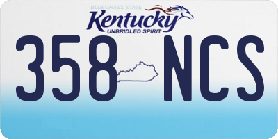 KY license plate 358NCS