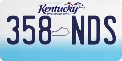 KY license plate 358NDS