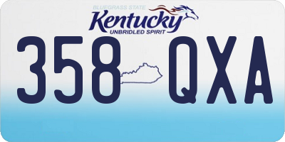 KY license plate 358QXA