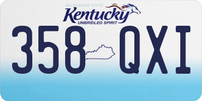 KY license plate 358QXI