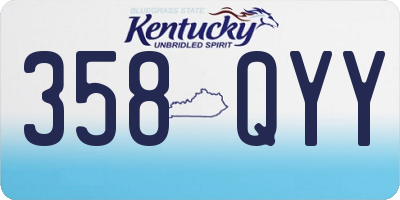 KY license plate 358QYY