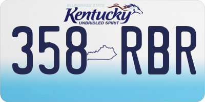KY license plate 358RBR