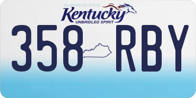 KY license plate 358RBY