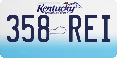 KY license plate 358REI