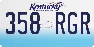 KY license plate 358RGR