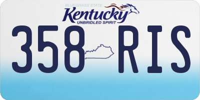 KY license plate 358RIS