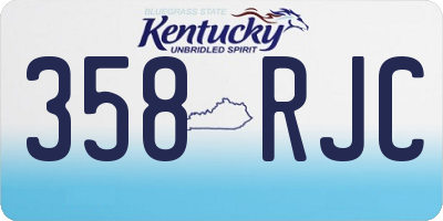 KY license plate 358RJC