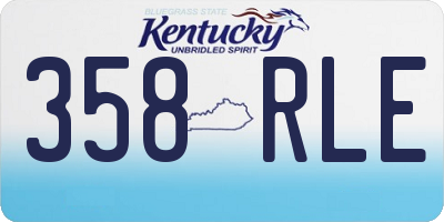 KY license plate 358RLE