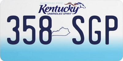 KY license plate 358SGP