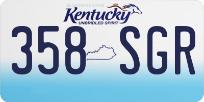 KY license plate 358SGR