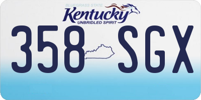 KY license plate 358SGX
