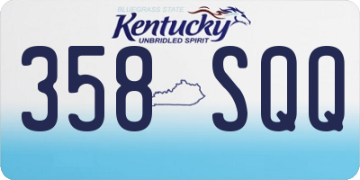 KY license plate 358SQQ