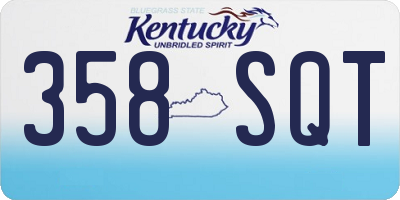 KY license plate 358SQT