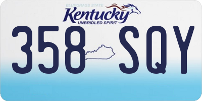 KY license plate 358SQY